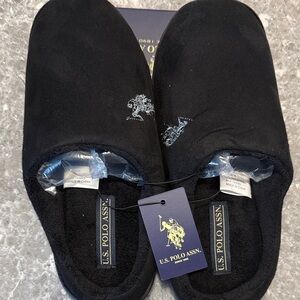 U.S. Polo Assn. Black Indoor Slippers